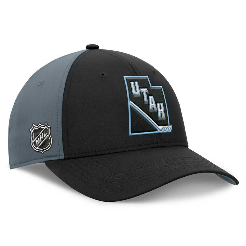 Utah Mammoth Fanatics Utah Badge Adjustable Hat - Black/Charcoal | US 203122128