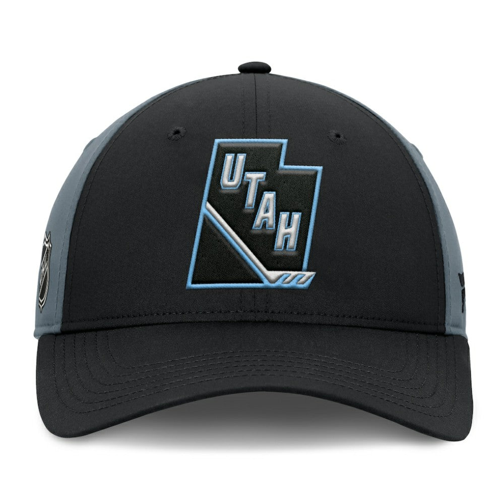 Utah Mammoth Fanatics Utah Badge Adjustable Hat - Black/Charcoal | US 203122128