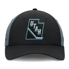 Utah Mammoth Fanatics Utah Badge Adjustable Hat - Black/Charcoal | US 203122128
