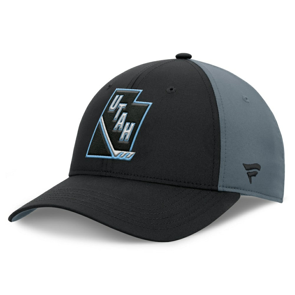 Utah Mammoth Fanatics Utah Badge Adjustable Hat - Black/Charcoal | US 203122128