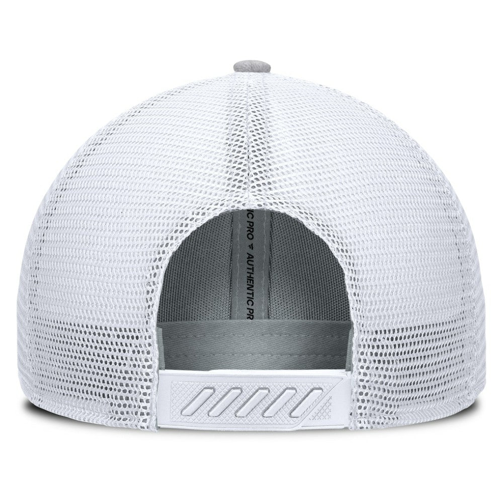 Utah Mammoth Fanatics Utah Badge Trucker Adjustable Hat - Gray/White | US 203122133