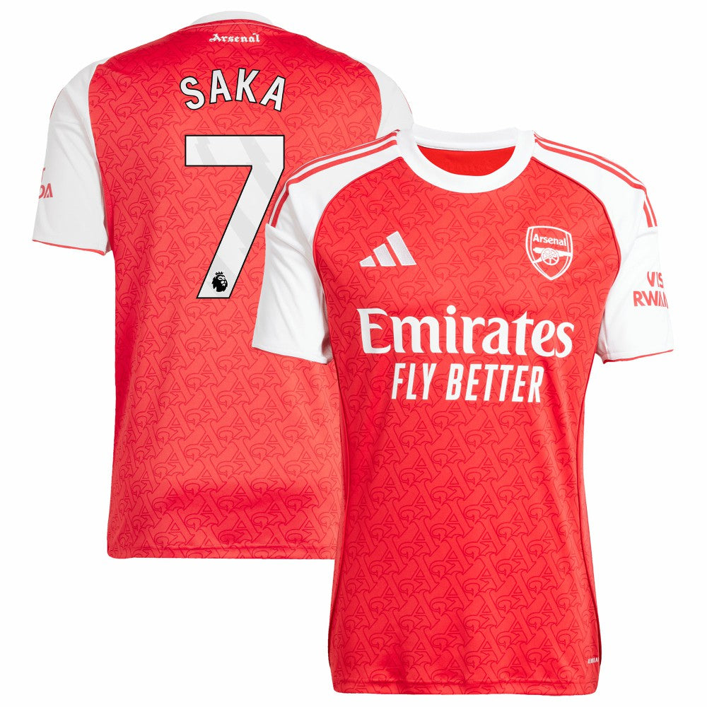 Bukayo Saka Arsenal 2025/26 Home Replica Player Jersey Red - Adidas