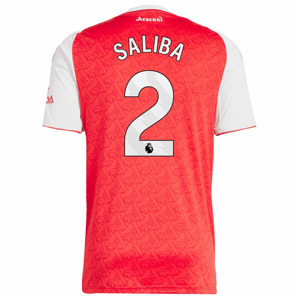 William Saliba Arsenal 2025/26 Home Replica Player Jersey Red - Adidas on sale