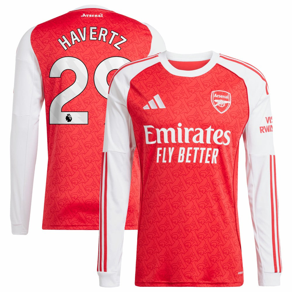Kai Havertz Arsenal 2025/26 Home Replica Long Sleeve Player Jersey Red - Adidas outlet