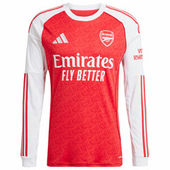 William Saliba Arsenal 2025/26 Home Replica Long Sleeve Player Jersey Red - Adidas on sale