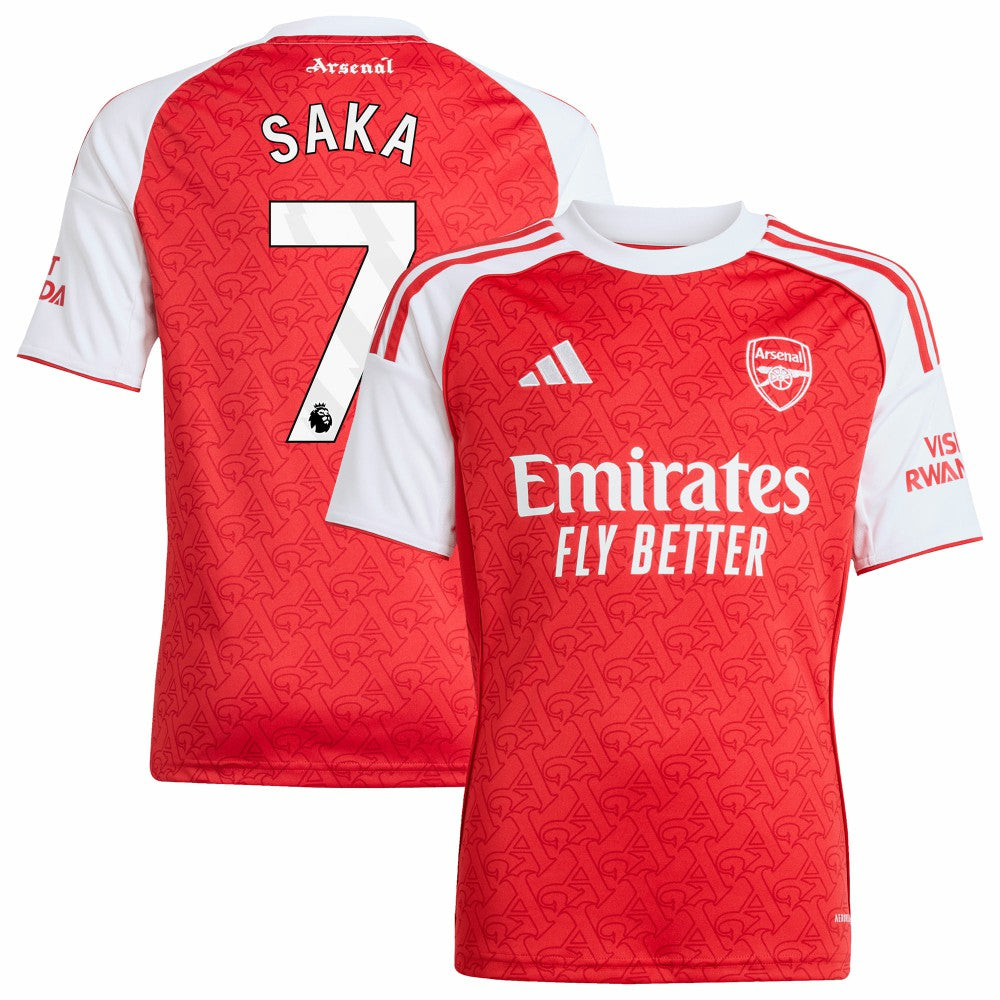 Bukayo Saka Arsenal Youth 2025/26 Home Replica Player Jersey Red - Adidas cheap