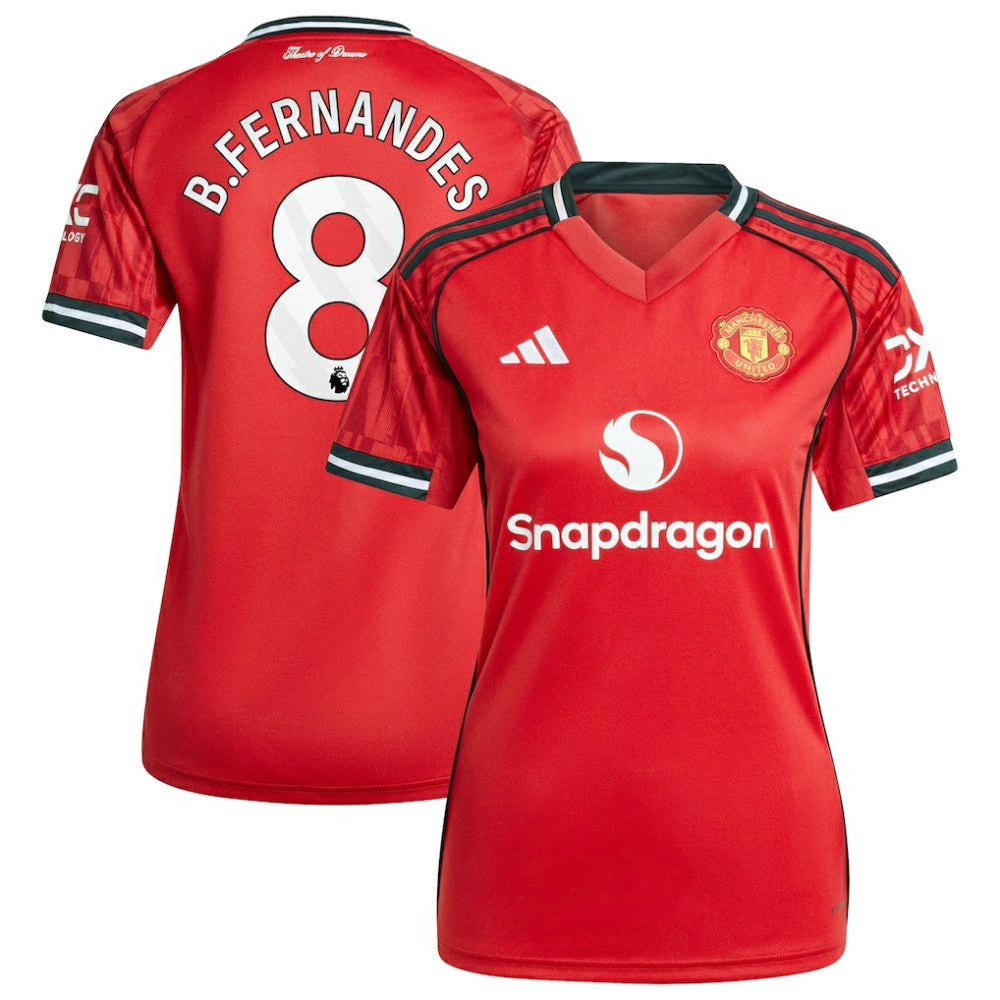 Bruno Fernandes Manchester United Women's Home 2025/26 Replica Player Jersey Red - Adidas outlet