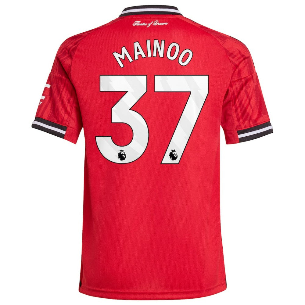 Kobbie Mainoo Manchester United Youth Home 2025/26 Replica Player Jersey Red - Adidas for sale