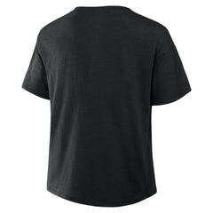 Utah Mammoth Fanatics Women's Combo Stadium Slub Boxy T-Shirt - Black | US 203124198