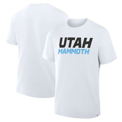 Utah Mammoth Fanatics Wordmark Legacy T-Shirt - White | US 203124204