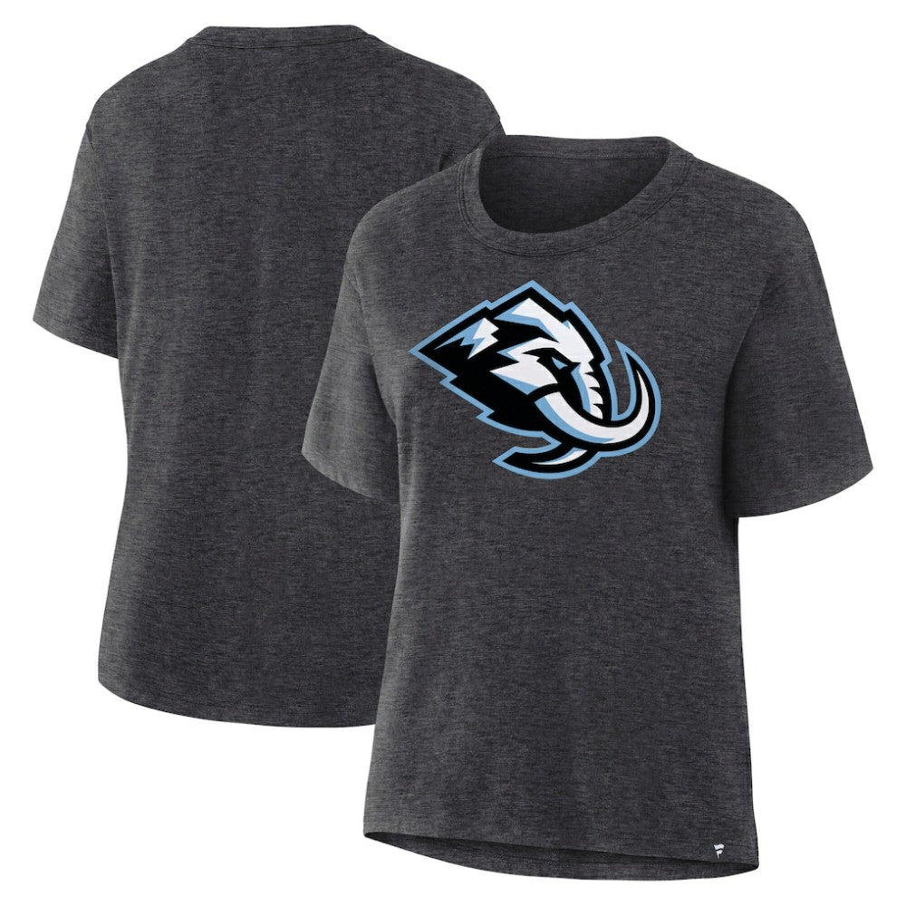 Utah Mammoth Fanatics Women's Primary Logo Legacy T-Shirt - Heather Charcoal | US 203124251