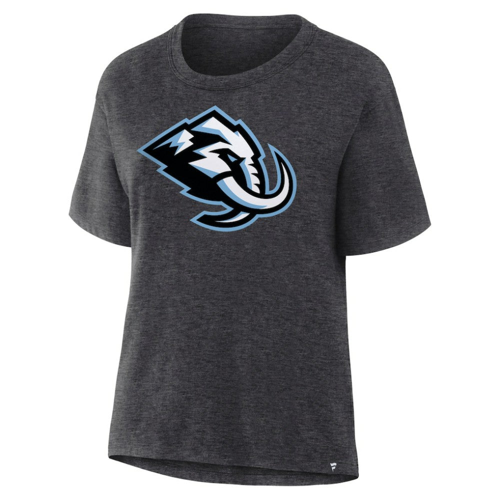 Utah Mammoth Fanatics Women's Primary Logo Legacy T-Shirt - Heather Charcoal | US 203124251