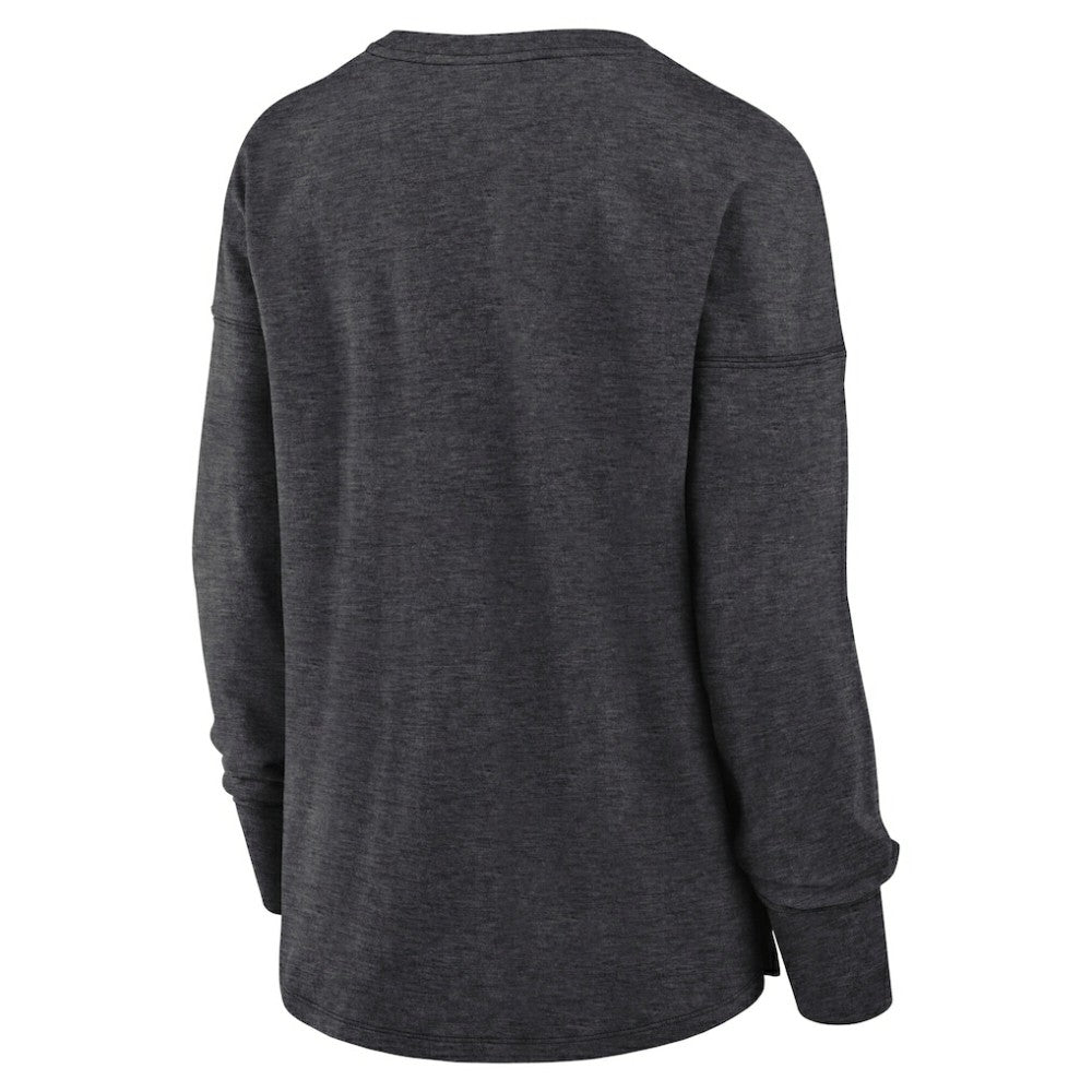 Utah Mammoth Fanatics Women's Primary Logo Legacy Long Sleeve T-Shirt - Heather Charcoal | US 203124254