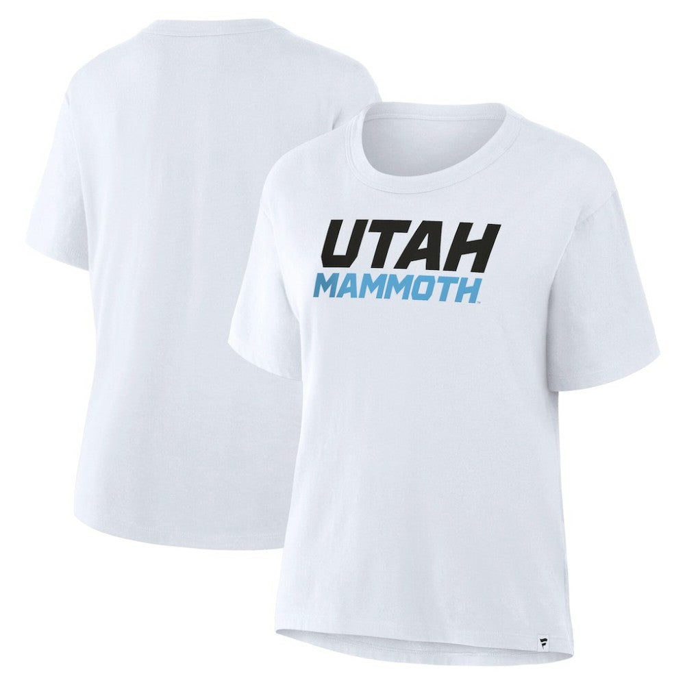 Utah Mammoth Fanatics Women's Wordmark Legacy T-Shirt - White | US 203124275