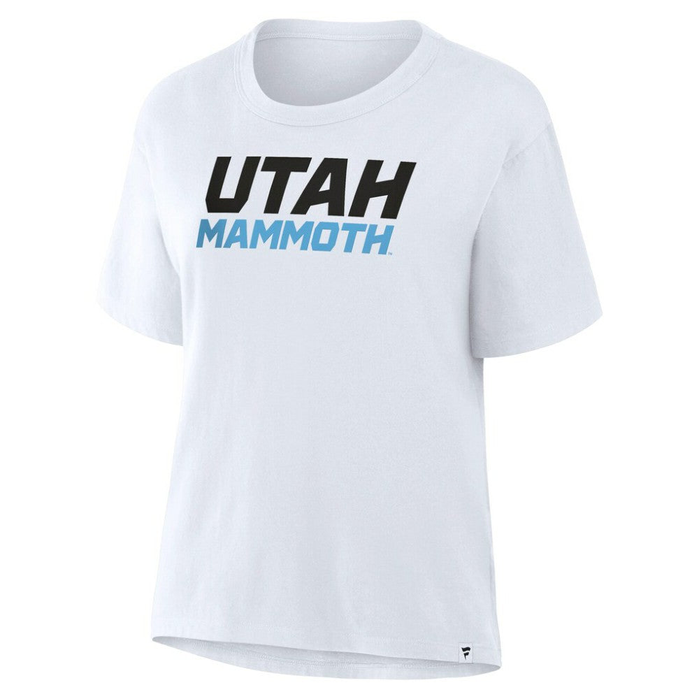 Utah Mammoth Fanatics Women's Wordmark Legacy T-Shirt - White | US 203124275