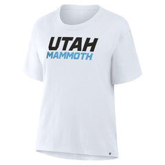 Utah Mammoth Fanatics Women's Wordmark Legacy T-Shirt - White | US 203124275