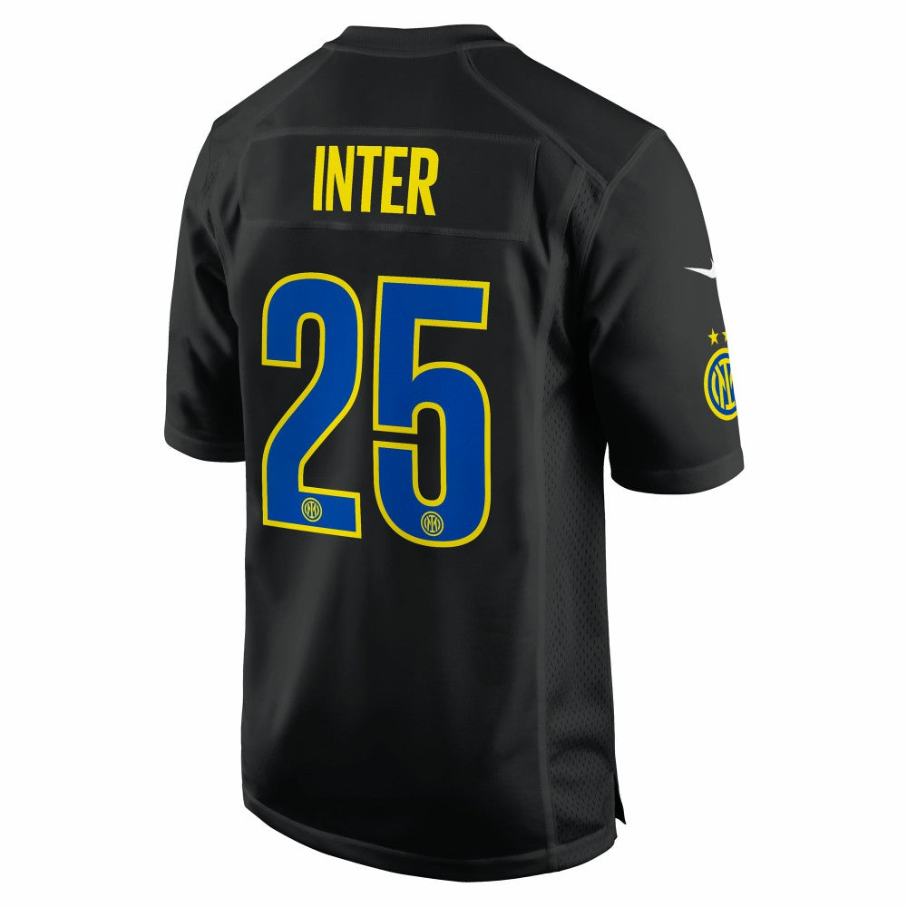 Inter Milan 2025 Soccer x NFL Game Jersey Black - Nike discount