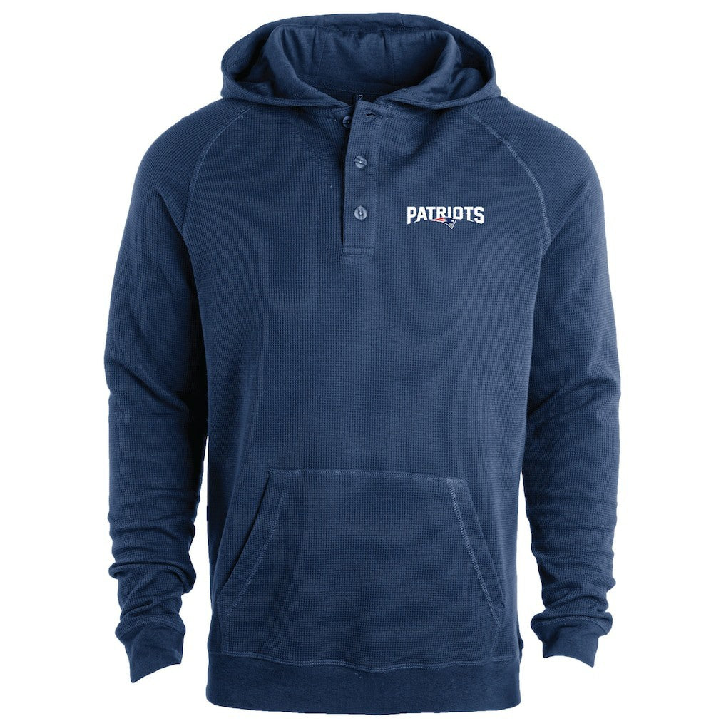 New England Patriots Dunbrooke Montana Raglan Thermal Hoodie - Navy Hoodies