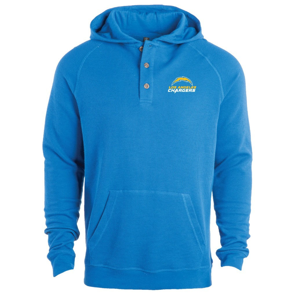 Los Angeles Chargers Dunbrooke Montana Raglan Thermal Hoodie - Royal Hoodies
