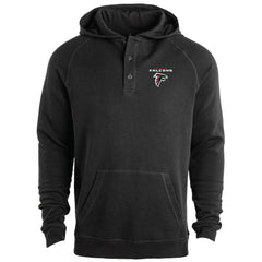 Atlanta Falcons Dunbrooke Montana Raglan Thermal Hoodie - Black Hoodies