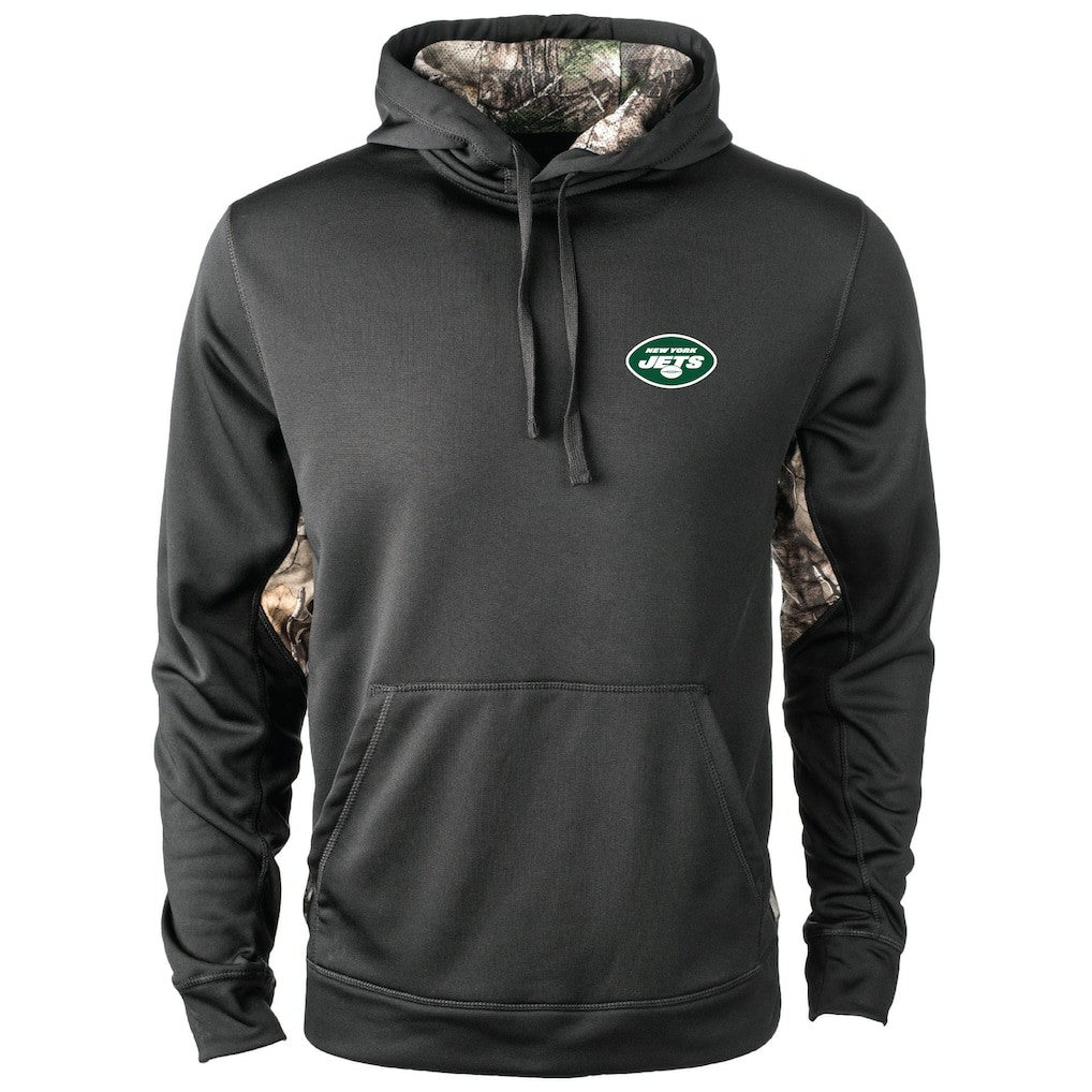 New York Jets Dunbrooke Ranger Real Tree Camo Hoodie - Black Hoodies