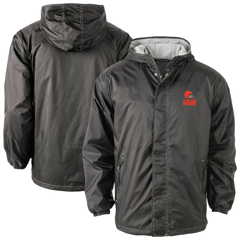 Cleveland Browns Dunbrooke Big & Tall Logo Legacy Stadium Full-Zip Hooded Jacket - Black Jackets
