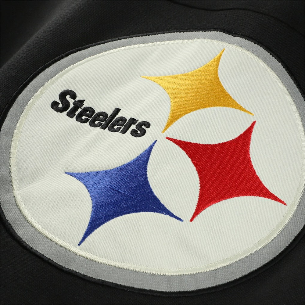 Pittsburgh Steelers '47 Big & Tall Split Zone Cornerback V-Neck Hoodie - Black Hoodies