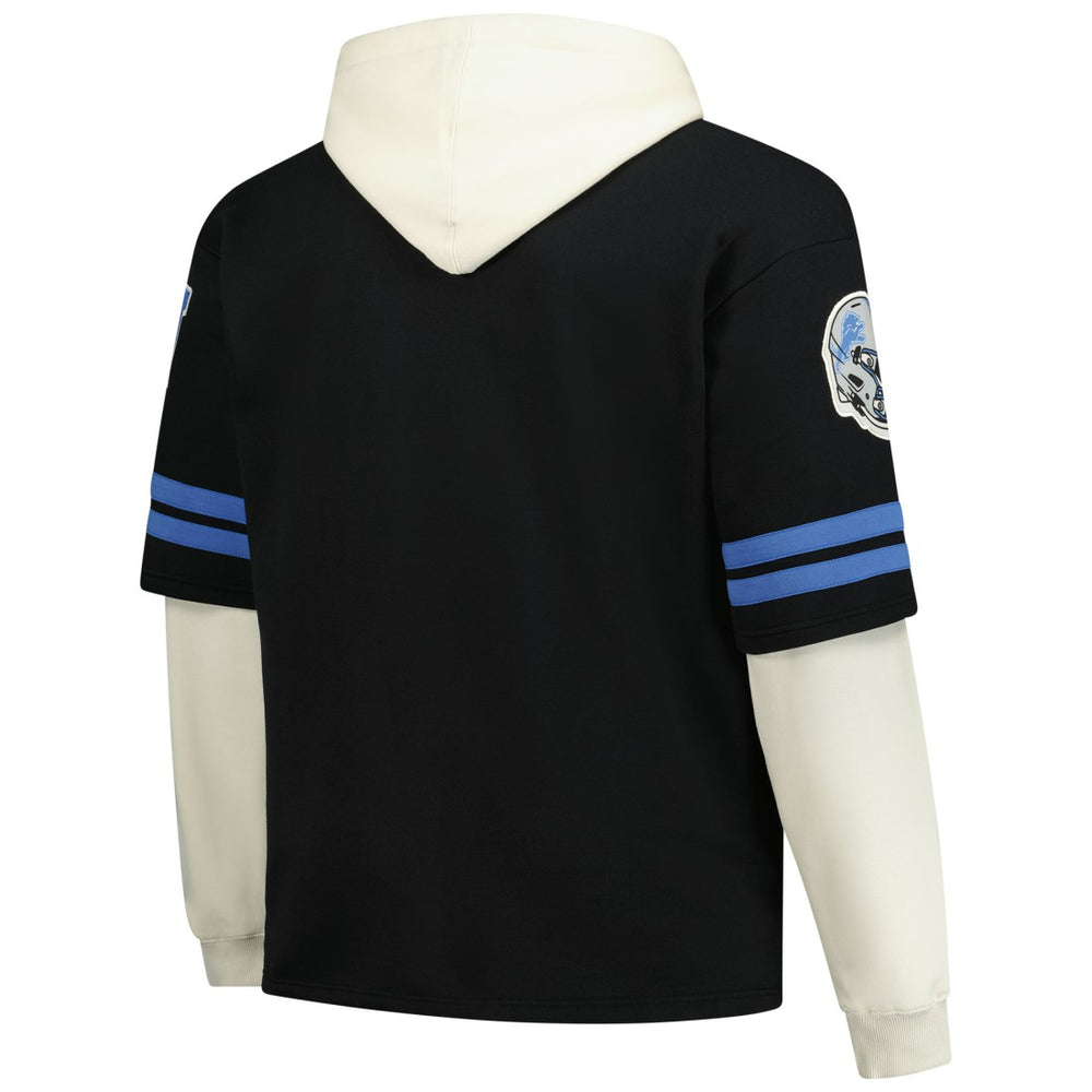 Detroit Lions '47 Big & Tall Split Zone Cornerback V-Neck Hoodie - Black Hoodies