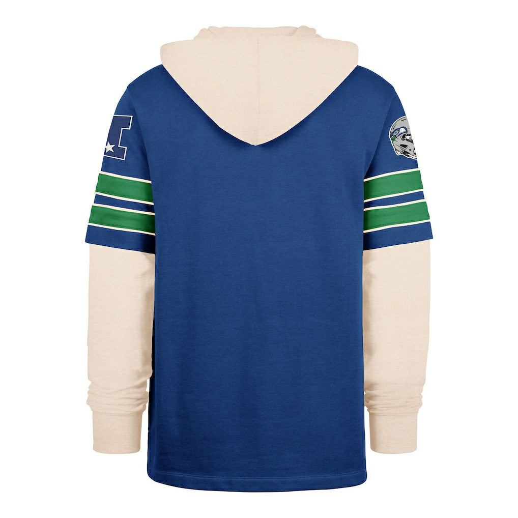 Seattle Seahawks '47 Big & Tall Split Zone Cornerback Hoodie - Royal Hoodies