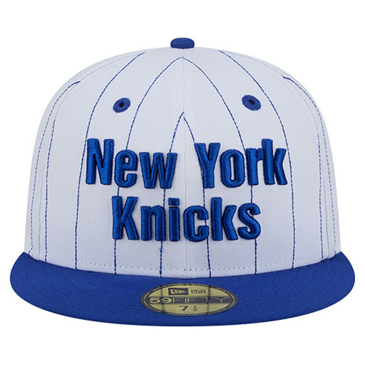 New York Knicks Wordmark Pinstripe 59FIFTY Fitted Hat White - New Era