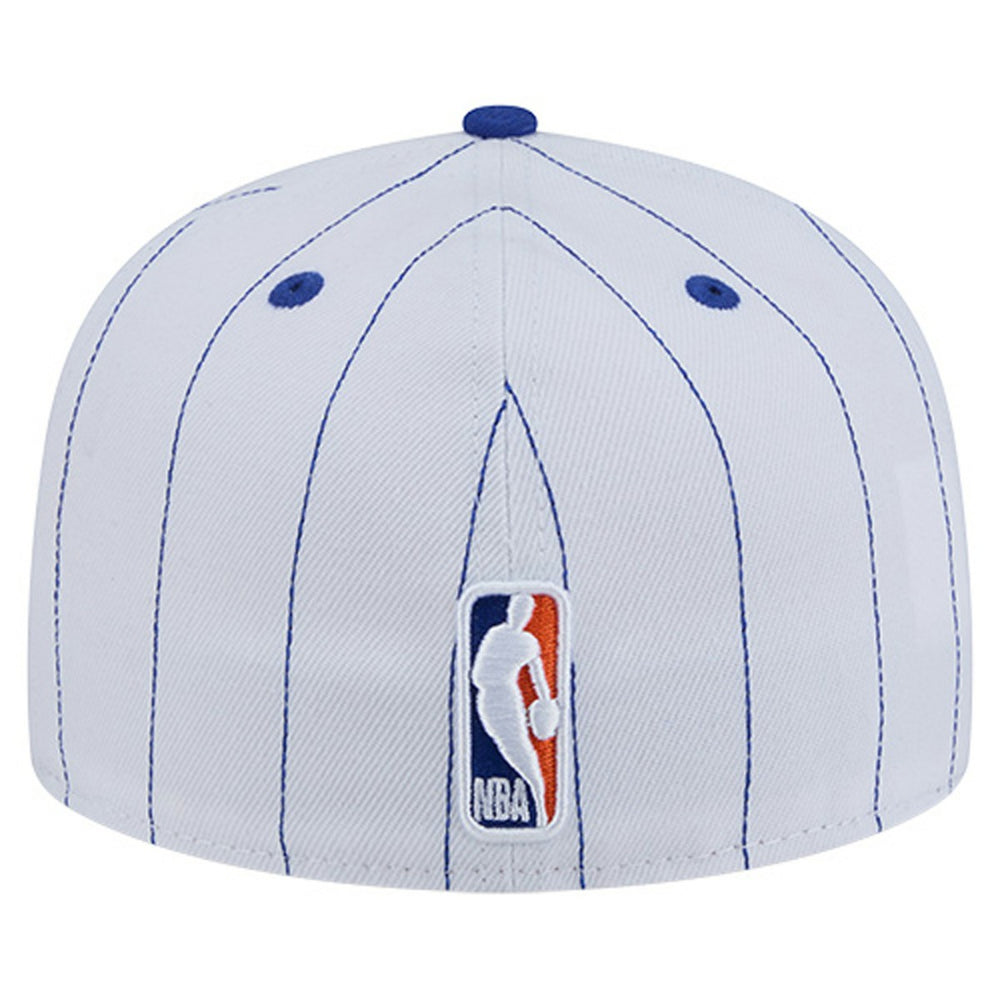 New York Knicks Wordmark Pinstripe 59FIFTY Fitted Hat White - New Era