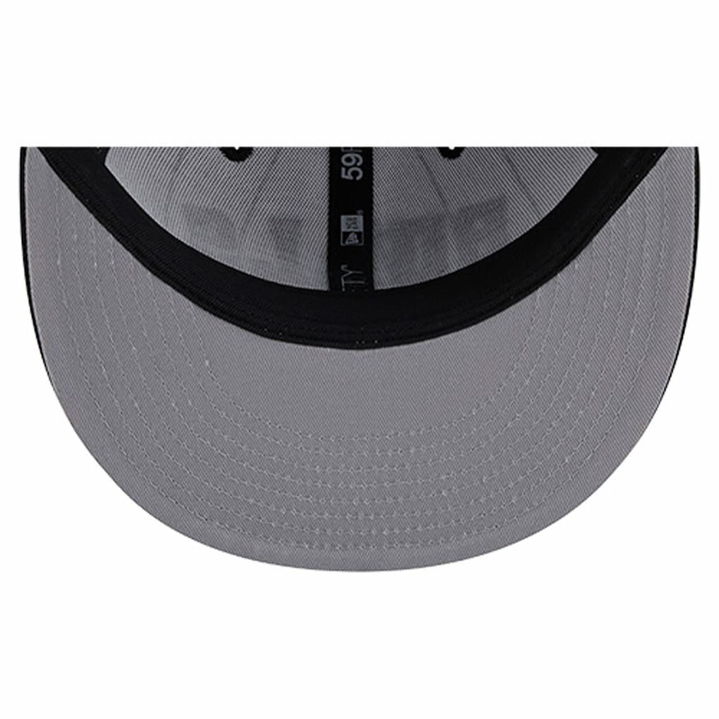 Chicago Bulls Wordmark Pinstripe 59FIFTY Fitted Hat White - New Era