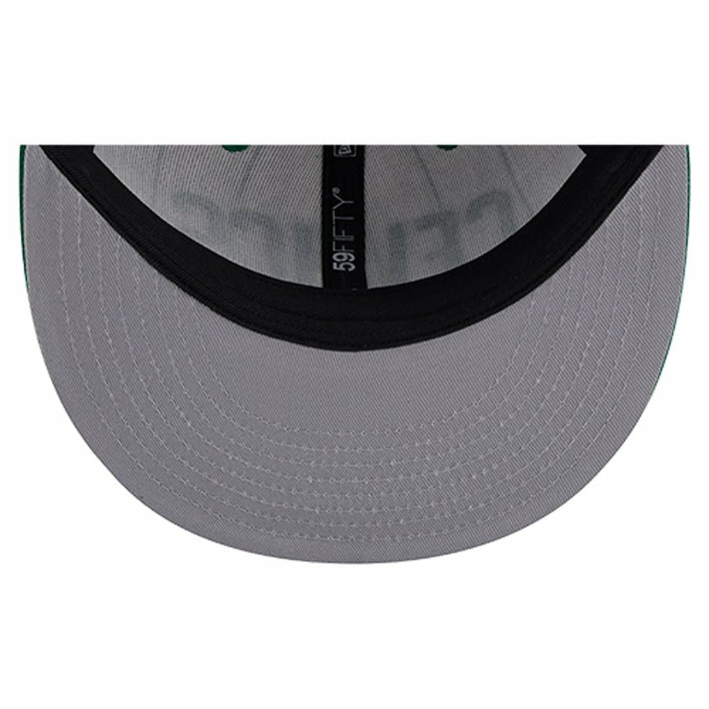 Boston Celtics Wordmark Pinstripe 59FIFTY Fitted Hat White - New Era