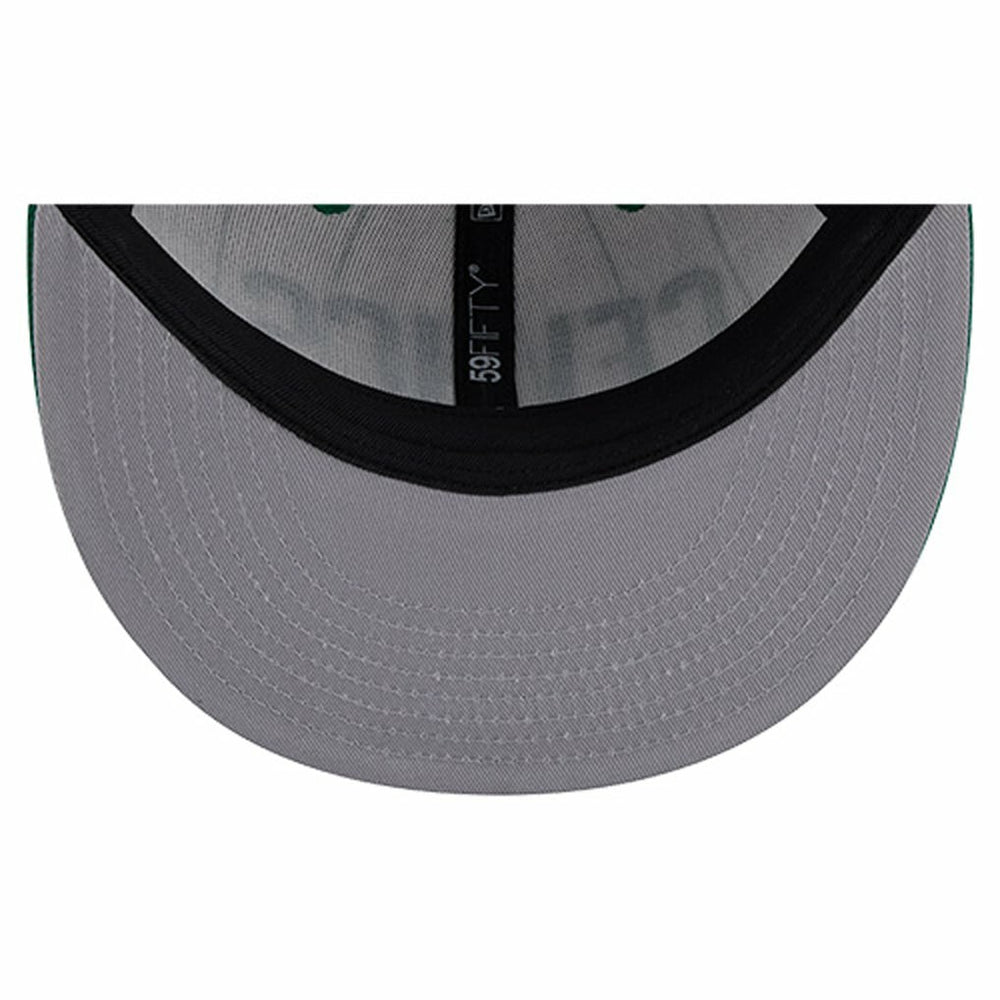 Boston Celtics Wordmark Pinstripe 59FIFTY Fitted Hat White - New Era