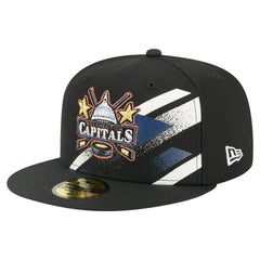 Washington Capitals New Era Faded Lines 59FIFTY Fitted Hat - Black | US 203126866