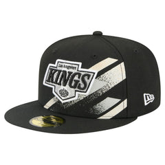 Los Angeles Kings New Era Faded Lines 59FIFTY Fitted Hat - Black | US 203126867