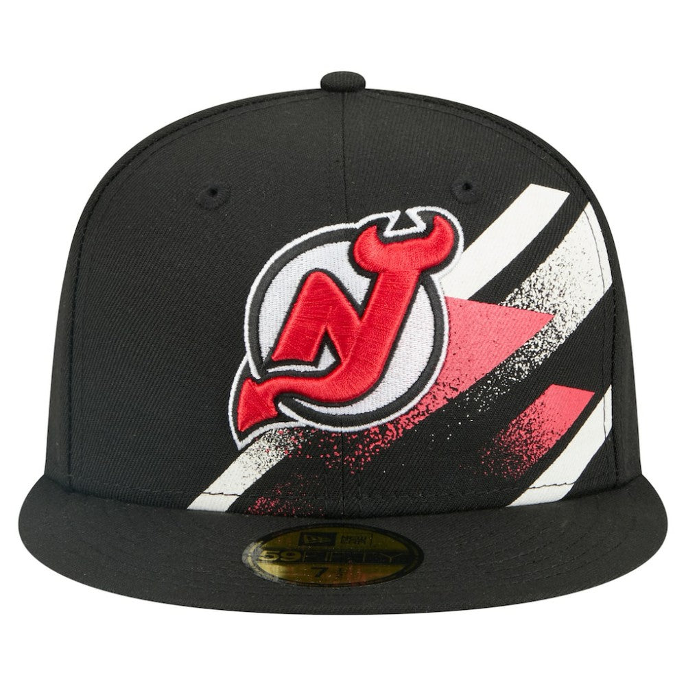 New Jersey Devils New Era Faded Lines 59FIFTY Fitted Hat - Black | US 203126873