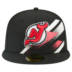 New Jersey Devils New Era Faded Lines 59FIFTY Fitted Hat - Black | US 203126873