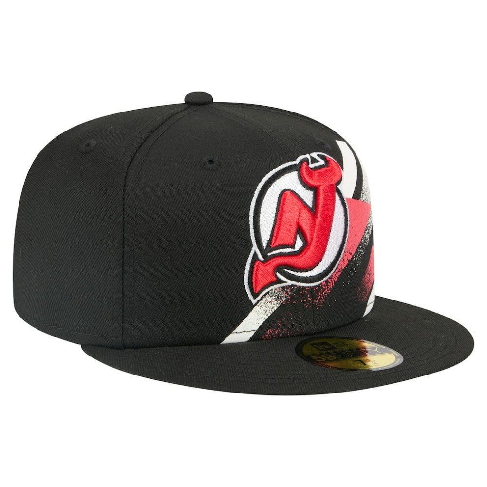New Jersey Devils New Era Faded Lines 59FIFTY Fitted Hat - Black | US 203126873