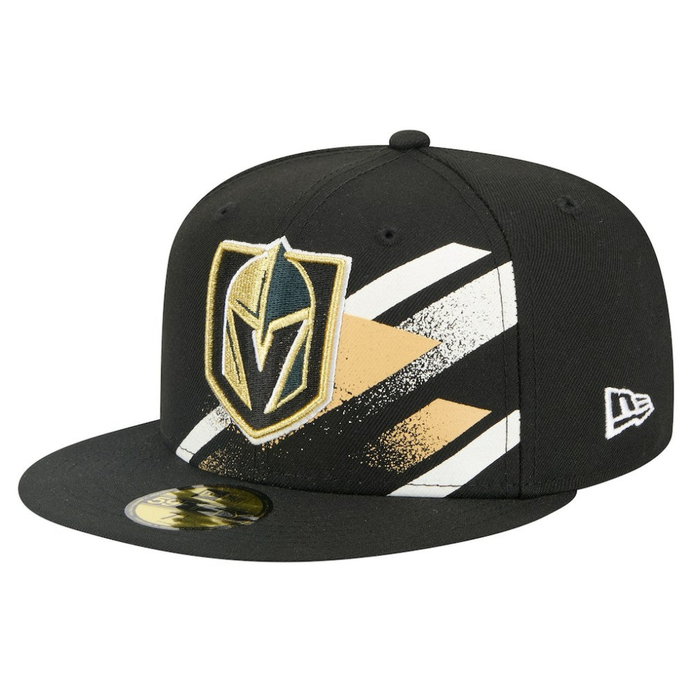 Vegas Golden Knights New Era Faded Lines 59FIFTY Fitted Hat - Black | US 203126877