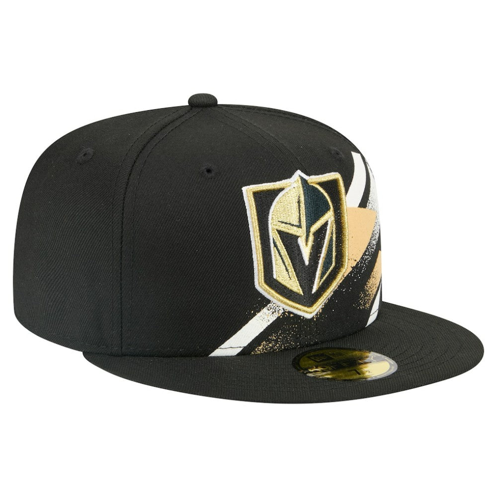 Vegas Golden Knights New Era Faded Lines 59FIFTY Fitted Hat - Black | US 203126877