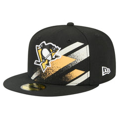 Pittsburgh Penguins New Era Faded Lines 59FIFTY Fitted Hat - Black | US 203126878