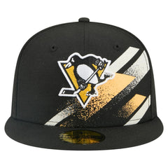 Pittsburgh Penguins New Era Faded Lines 59FIFTY Fitted Hat - Black | US 203126878