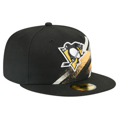 Pittsburgh Penguins New Era Faded Lines 59FIFTY Fitted Hat - Black | US 203126878