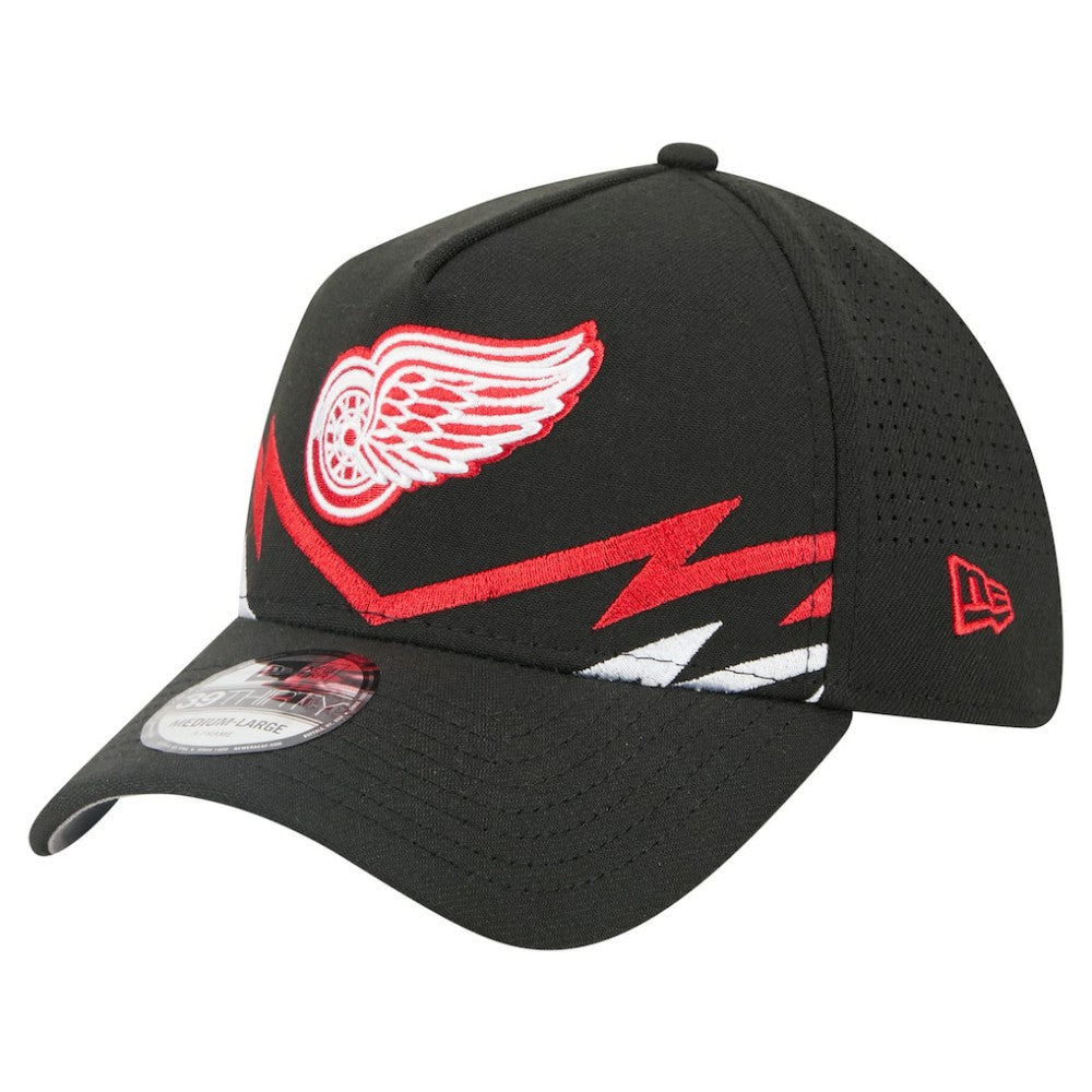 Detroit Red Wings New Era 39THIRTY A-Frame Perforated Flex Hat - Black | US 203126880