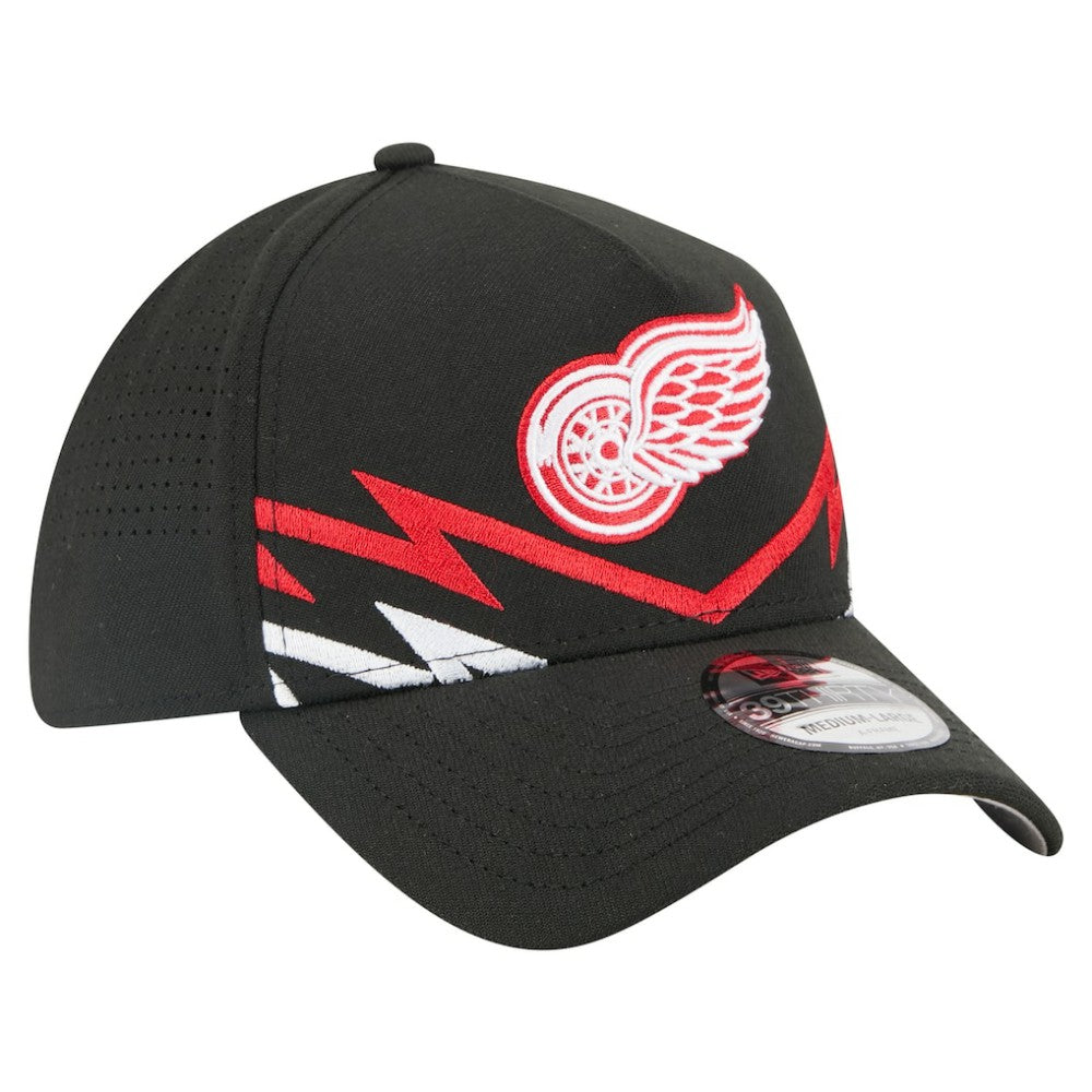 Detroit Red Wings New Era 39THIRTY A-Frame Perforated Flex Hat - Black | US 203126880