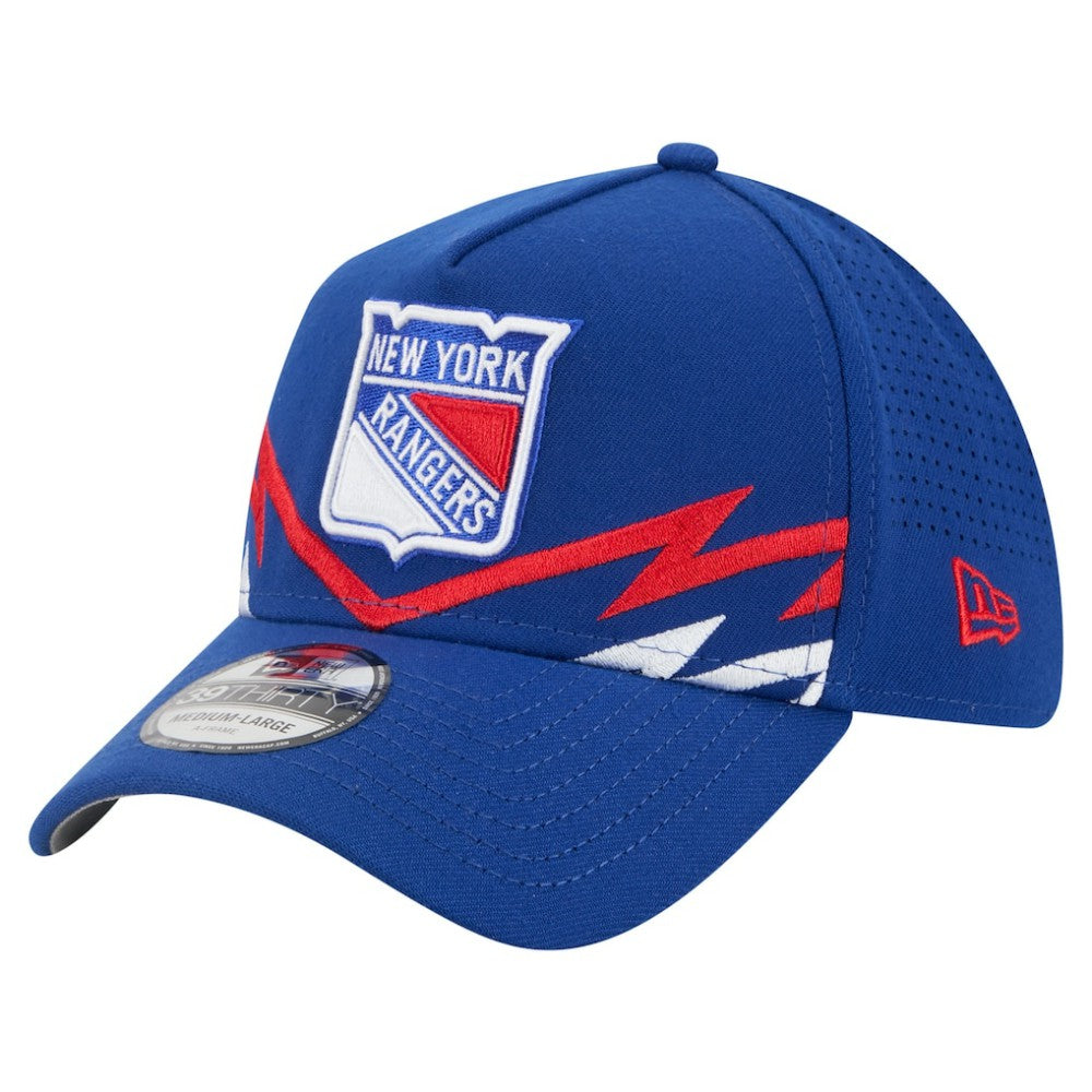New York Rangers New Era 39THIRTY A-Frame Perforated Flex Hat - Blue | US 203126884