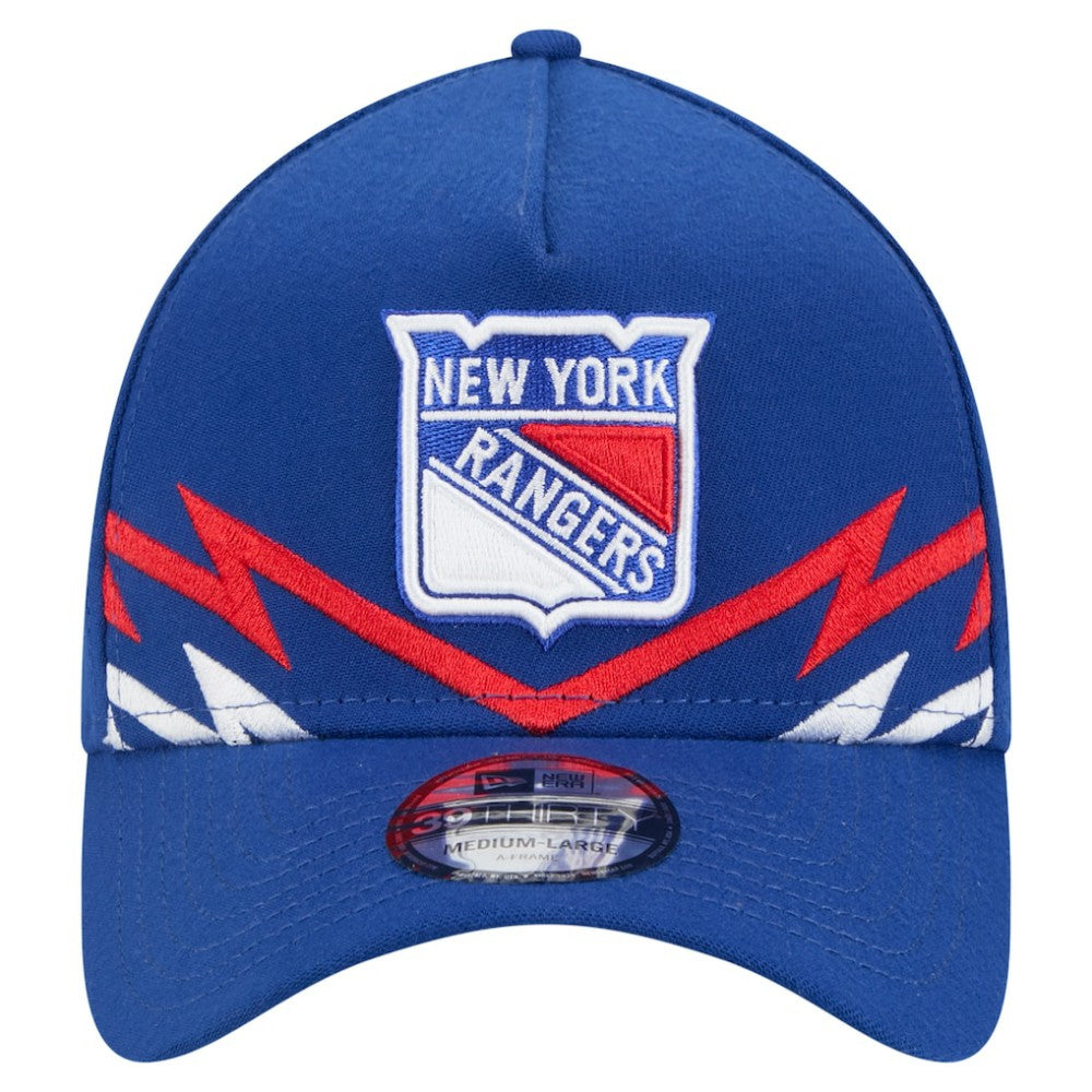 New York Rangers New Era 39THIRTY A-Frame Perforated Flex Hat - Blue | US 203126884