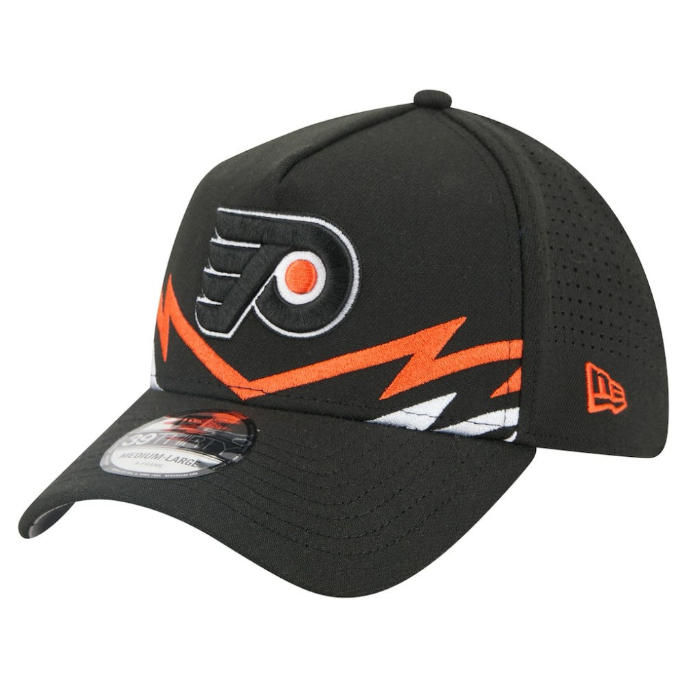 Philadelphia Flyers New Era 39THIRTY A-Frame Perforated Flex Hat - Black | US 203126885