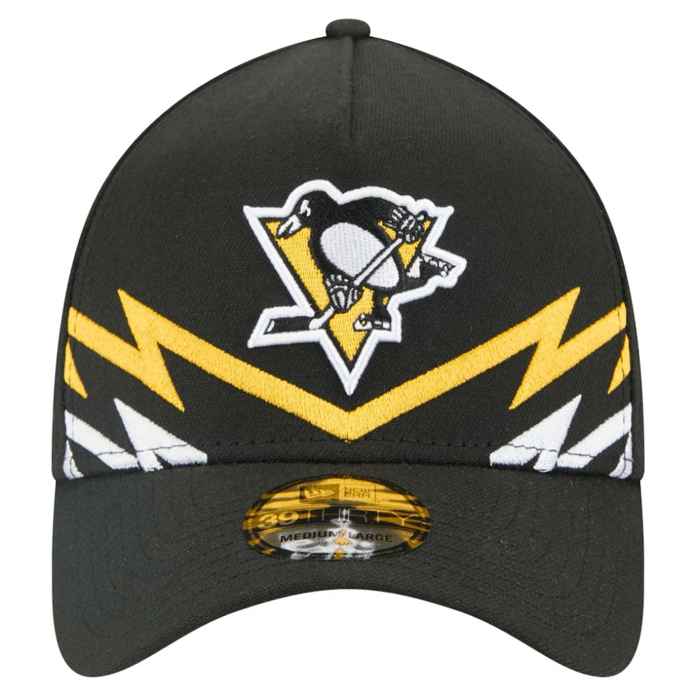 Pittsburgh Penguins New Era 39THIRTY A-Frame Perforated Flex Hat - Black | US 203126886